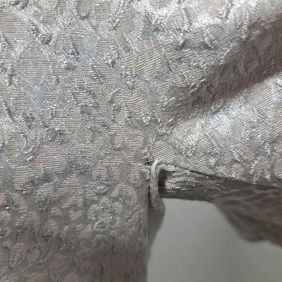 See By Chloé Jacquard Square Neckline  Elegant Silver Short Sleeve Dress Size 8 - Picture 10 of 16